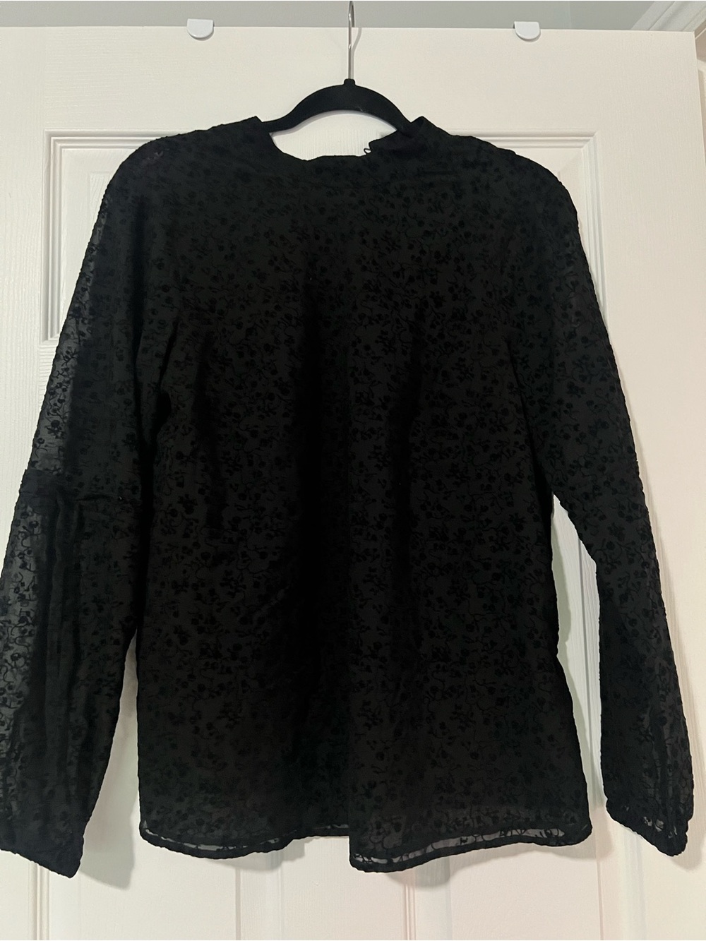 Twik Black Sheer Floral Blouse size M